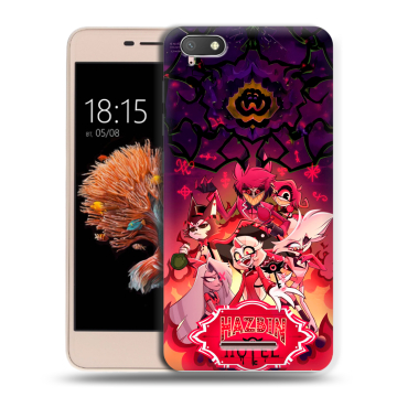 Силиконовый чехол на BQ Strike Power 4G с принтом Hazbin Hotel Отель Хазбин