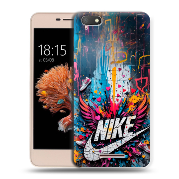 Силиконовый чехол на BQ Strike Power 4G с принтом Nike Найк Силиконовый чехол на BQ Strike Power 4G с принтом Nike Найк