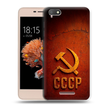 Силиконовый чехол на BQ Strike Power 4G с принтом Флаг Герб СССР Силиконовый чехол на BQ Strike Power 4G с принтом Флаг Герб СССР