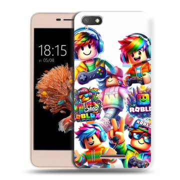 Силиконовый чехол на BQ Strike Power 4G с принтом Roblox Роблокс Силиконовый чехол на BQ Strike Power 4G с принтом Roblox Роблокс