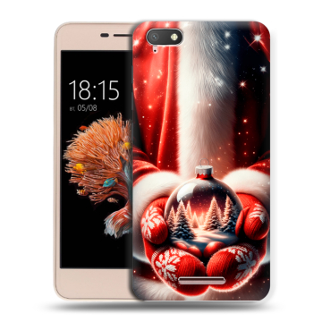 Силиконовый чехол на BQ Strike Power 4G с принтом Новый год Силиконовый чехол на BQ Strike Power 4G с принтом Новый год