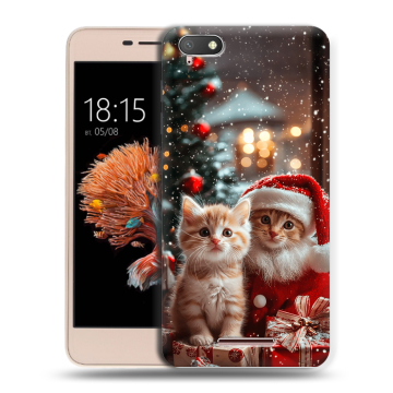 Силиконовый чехол на BQ Strike Power 4G с принтом Новый год Силиконовый чехол на BQ Strike Power 4G с принтом Новый год