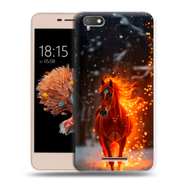 Силиконовый чехол на BQ Strike Power 4G с принтом Новый год Силиконовый чехол на BQ Strike Power 4G с принтом Новый год