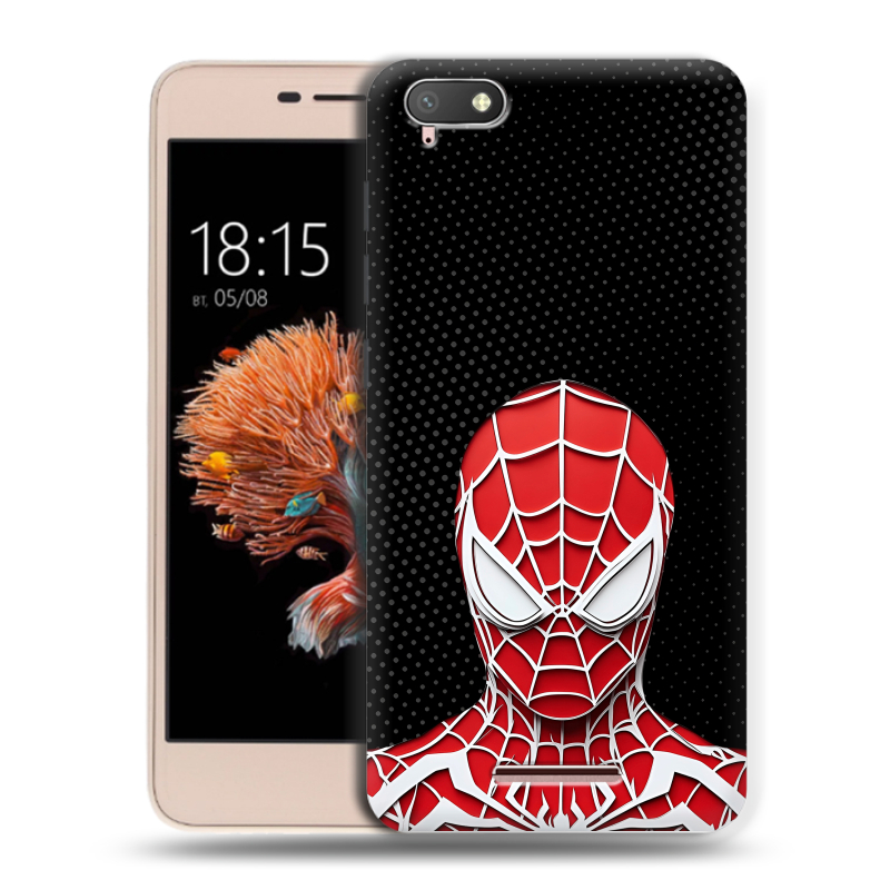 Силиконовый чехол на BQ Strike Power 4G с принтом человек паук spiderman Силиконовый чехол на BQ Strike Power 4G с принтом человек паук spiderman