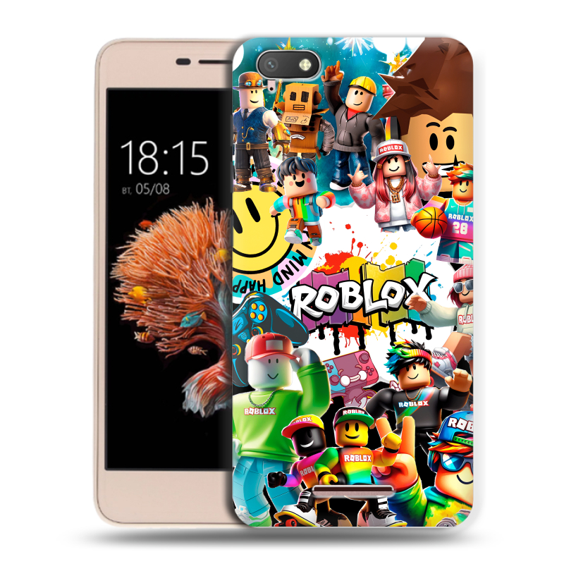 Силиконовый чехол на BQ Strike Power 4G с принтом Roblox Роблокс Силиконовый чехол на BQ Strike Power 4G с принтом Roblox Роблокс