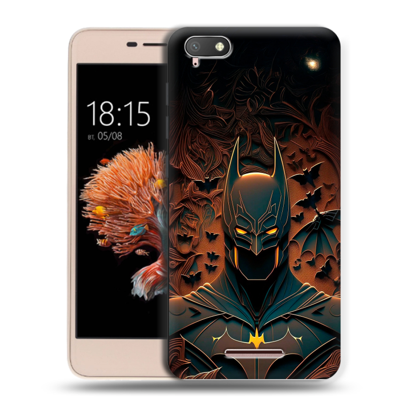 Силиконовый чехол на BQ Strike Power 4G с принтом Batman Бэтмен Силиконовый чехол на BQ Strike Power 4G с принтом Batman Бэтмен