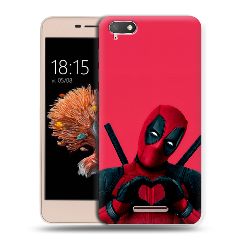 Силиконовый чехол на BQ Strike Power 4G с принтом Дедпул Deadpool Силиконовый чехол на BQ Strike Power 4G с принтом Дедпул Deadpool