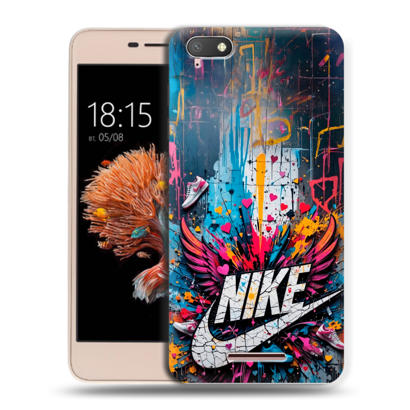 Силиконовый чехол на BQ Strike Power 4G с принтом Nike Найк Силиконовый чехол на BQ Strike Power 4G с принтом Nike Найк