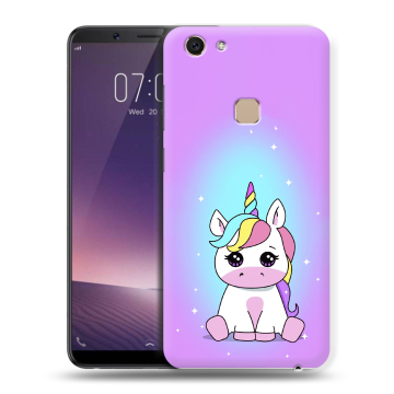 Пластиковый чехол на Vivo V7 с принтом Единорог Пластиковый чехол на Vivo V7 с принтом Единорог