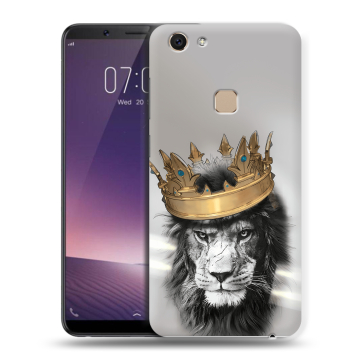 Пластиковый чехол на Vivo V7 с принтом Лев с короной Пластиковый чехол на Vivo V7 с принтом Лев с короной