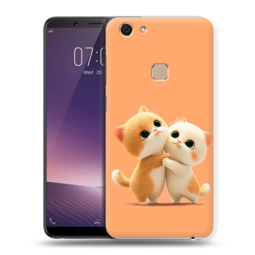 Пластиковый чехол на Vivo V7 с принтом Милые котики Пластиковый чехол на Vivo V7 с принтом Милые котики