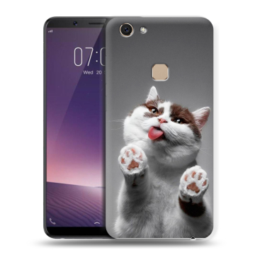 Пластиковый чехол на Vivo V7 с принтом Коты
