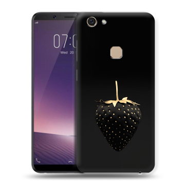 Пластиковый чехол на Vivo V7 с принтом Черная клубника