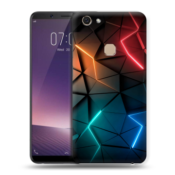 Пластиковый чехол на Vivo V7 с принтом Абстракция неон