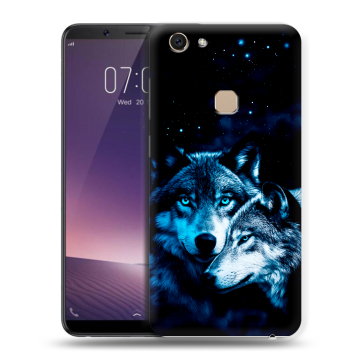 Пластиковый чехол на Vivo V7 с принтом Волки Пластиковый чехол на Vivo V7 с принтом Волки