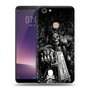Пластиковый чехол на Vivo V7 с принтом Скелет Пластиковый чехол на Vivo V7 с принтом Скелет