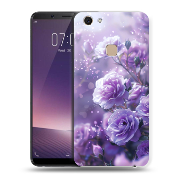 Пластиковый чехол на Vivo V7 с принтом Розы цветы Пластиковый чехол на Vivo V7 с принтом Розы цветы