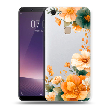 Пластиковый чехол на Vivo V7 с принтом Цветы принт