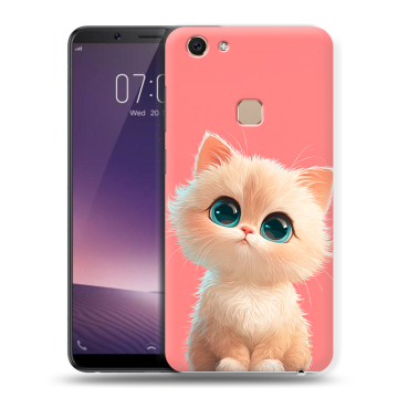 Пластиковый чехол на Vivo V7 с принтом Розовый котенок