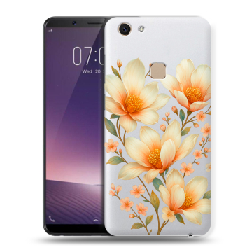 Пластиковый чехол на Vivo V7 с принтом Цветы