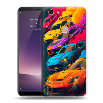 Пластиковый чехол на Vivo V7 с принтом Тачки
