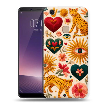 Пластиковый чехол на Vivo V7 с принтом Модный принт