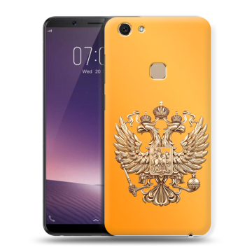 Пластиковый чехол на Vivo V7 с принтом Герб Флаг России