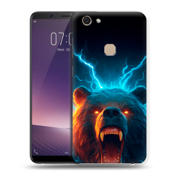 Пластиковый чехол на Vivo V7 с принтом Медведь