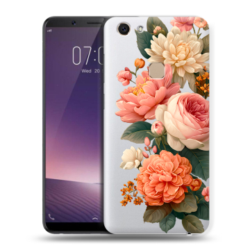 Пластиковый чехол на Vivo V7 с принтом цветы