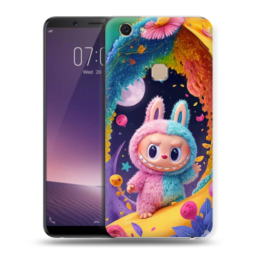 Пластиковый чехол на Vivo V7 с принтом Labubu Лабубу