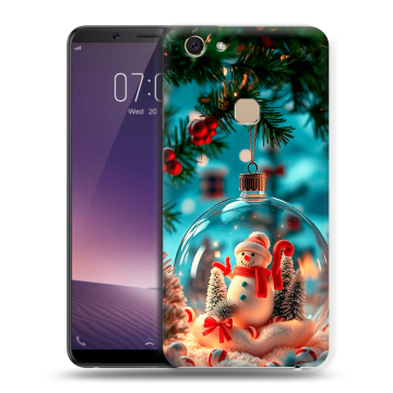 Пластиковый чехол на Vivo V7 с принтом Новый год