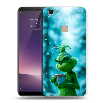 Пластиковый чехол на Vivo V7 с принтом Новый год гринч