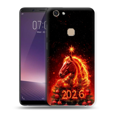 Пластиковый чехол на Vivo V7 с принтом Новый год
