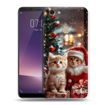 Пластиковый чехол на Vivo V7 с принтом Новый год