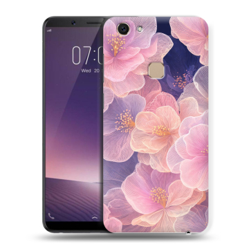Пластиковый чехол на Vivo V7 с принтом женский