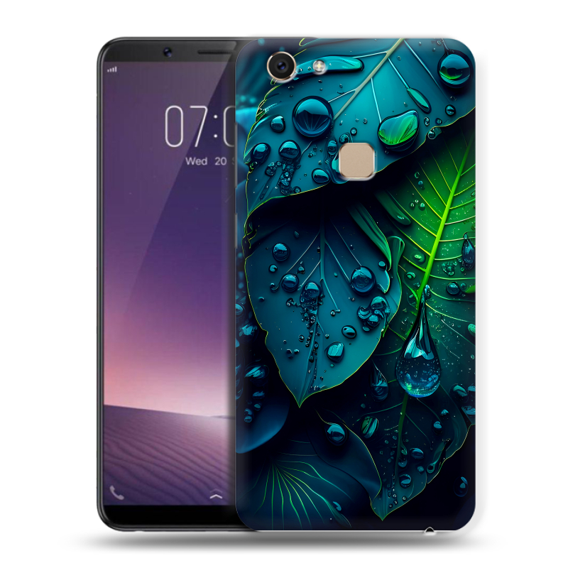 Пластиковый чехол на Vivo V7 с принтом Листья Пластиковый чехол на Vivo V7 с принтом Листья