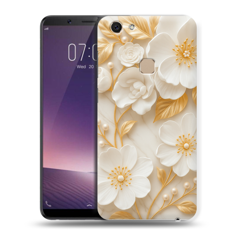 Пластиковый чехол на Vivo V7 с принтом Цветы Пластиковый чехол на Vivo V7 с принтом Цветы