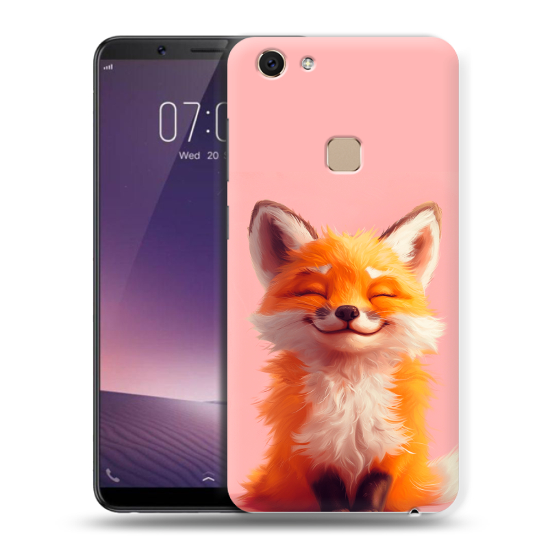 Пластиковый чехол на Vivo V7 с принтом милая лиса Пластиковый чехол на Vivo V7 с принтом милая лиса