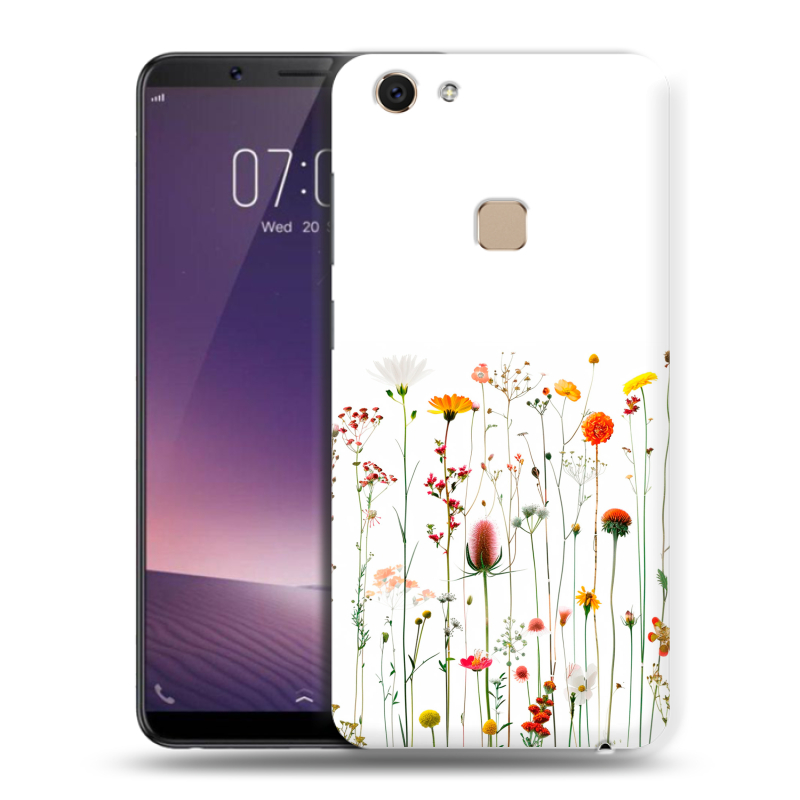 Пластиковый чехол на Vivo V7 с принтом цветы Пластиковый чехол на Vivo V7 с принтом цветы