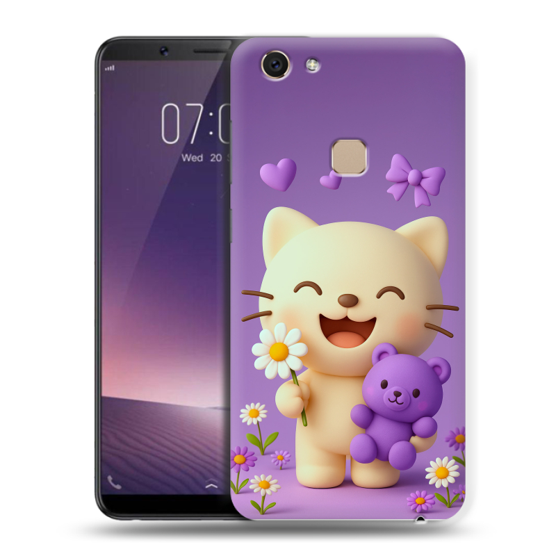 Пластиковый чехол на Vivo V7 с принтом для девочек Пластиковый чехол на Vivo V7 с принтом для девочек