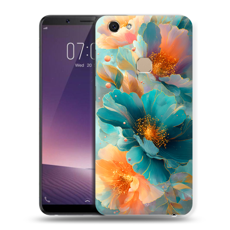 Пластиковый чехол на Vivo V7 с принтом Цветы Пластиковый чехол на Vivo V7 с принтом Цветы