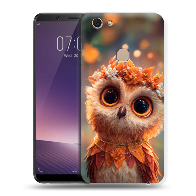 Пластиковый чехол на Vivo V7 с принтом Милая сова Пластиковый чехол на Vivo V7 с принтом Милая сова