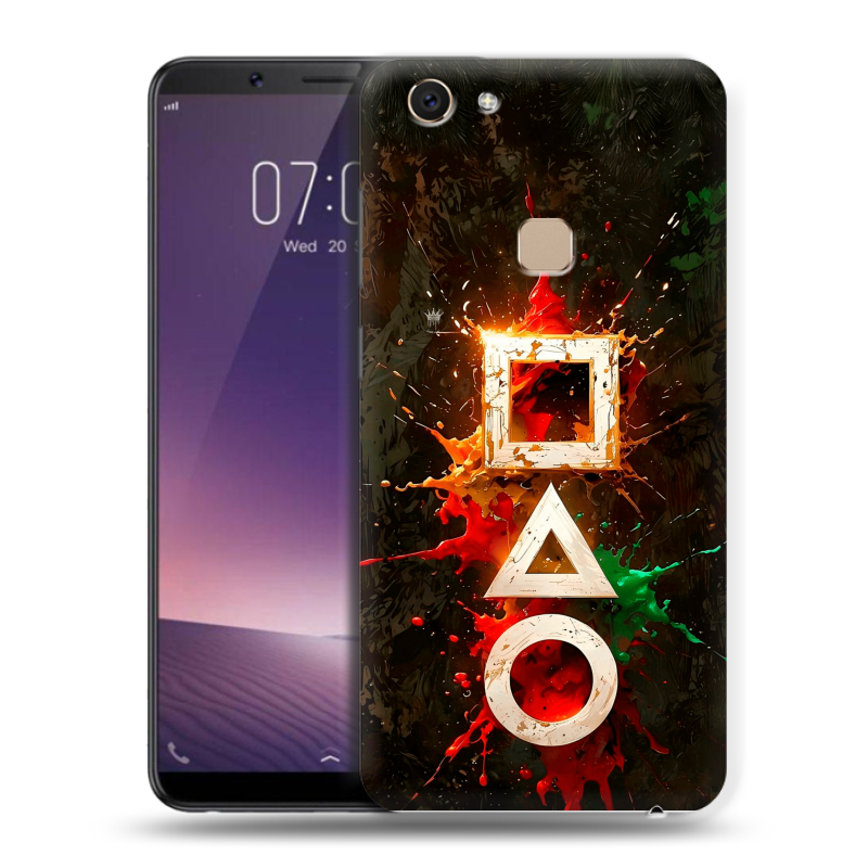 Пластиковый чехол на Vivo V7 с принтом Squid Game Игра кальмара Пластиковый чехол на Vivo V7 с принтом Squid Game Игра кальмара
