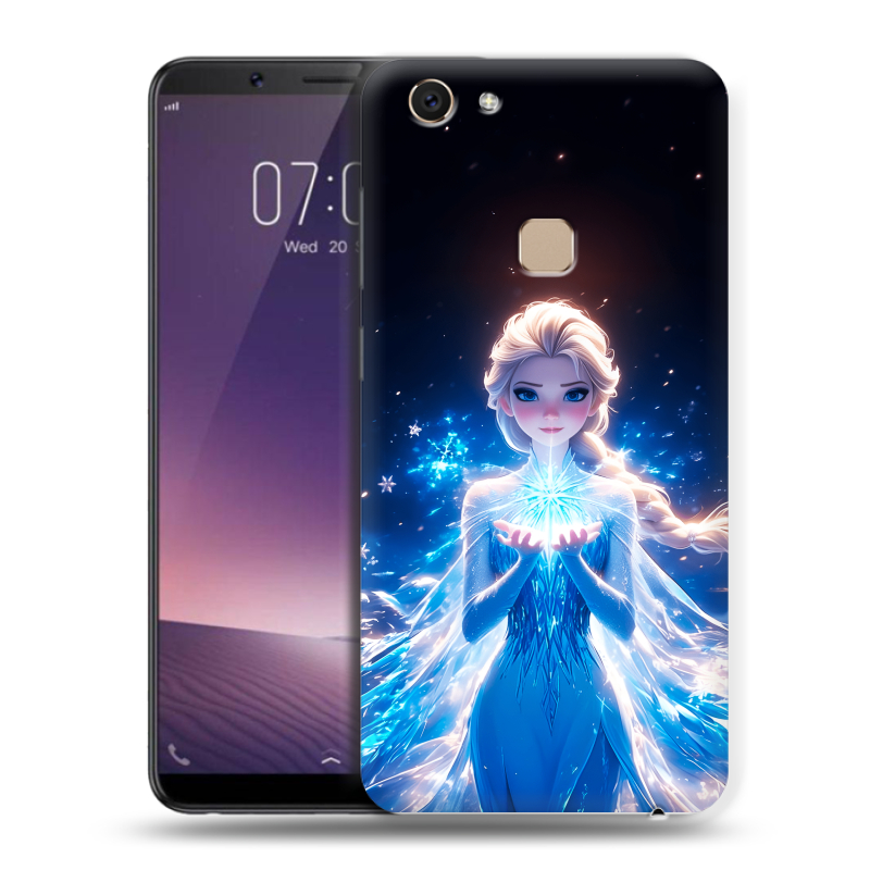 Пластиковый чехол на Vivo V7 с принтом Холодное сердце Frozen Пластиковый чехол на Vivo V7 с принтом Холодное сердце Frozen