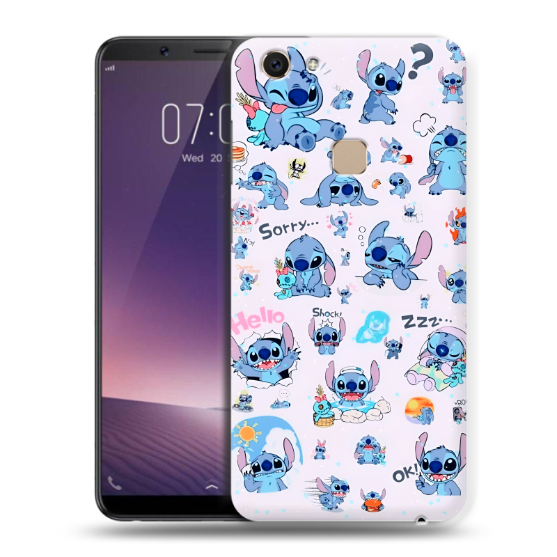 Пластиковый чехол на Vivo V7 с принтом Лило и Стич Пластиковый чехол на Vivo V7 с принтом Лило и Стич