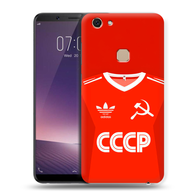 Пластиковый чехол на Vivo V7 с принтом Флаг Герб СССР Пластиковый чехол на Vivo V7 с принтом Флаг Герб СССР