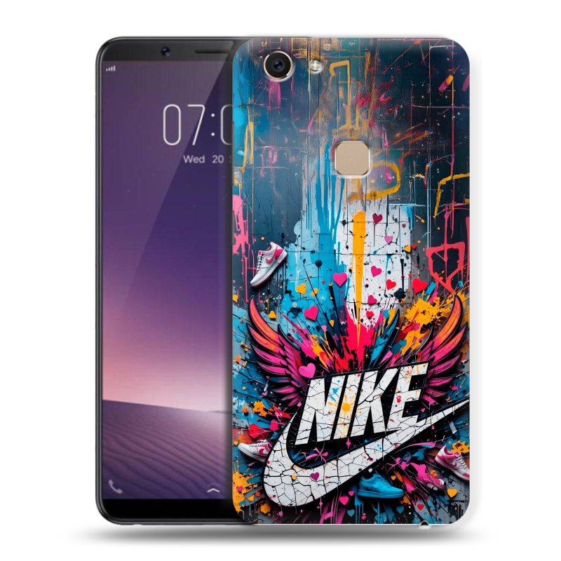 Пластиковый чехол на Vivo V7 с принтом Nike Найк Пластиковый чехол на Vivo V7 с принтом Nike Найк