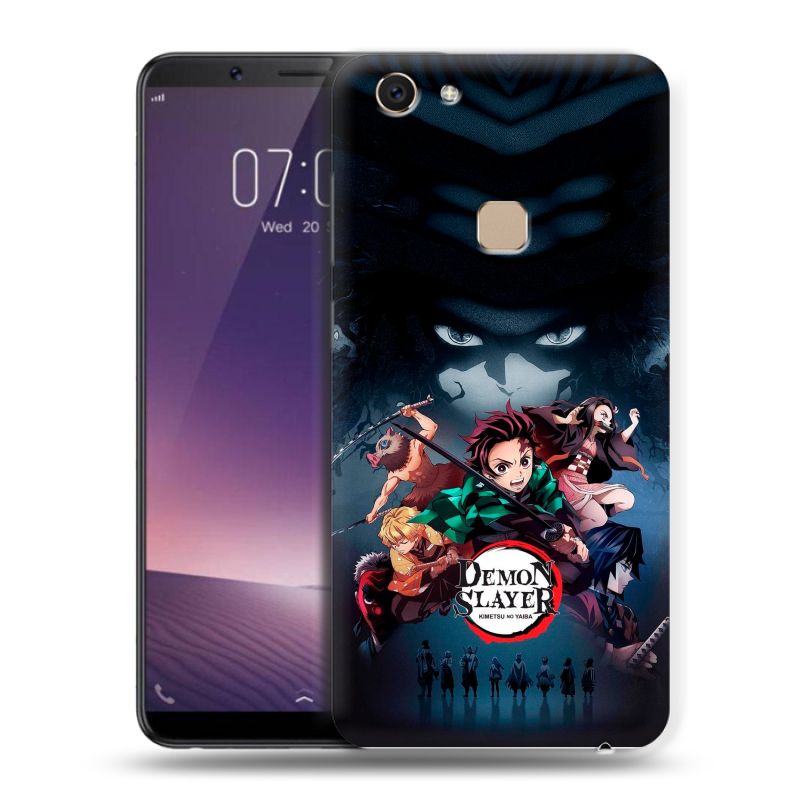Пластиковый чехол на Vivo V7 с принтом Demon Slayer Клинок рассекающий демонов Пластиковый чехол на Vivo V7 с принтом Demon Slayer Клинок рассекающий демонов