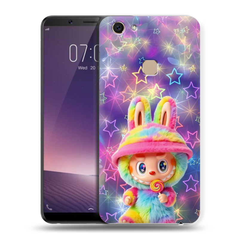Пластиковый чехол на Vivo V7 с принтом Labubu Лабубу Пластиковый чехол на Vivo V7 с принтом Labubu Лабубу