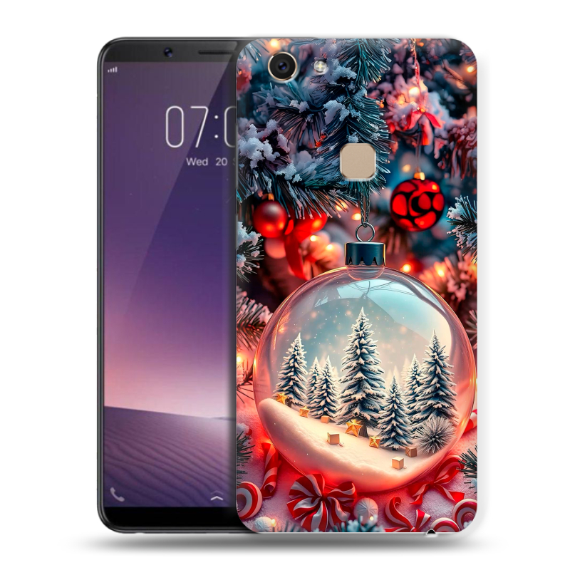 Пластиковый чехол на Vivo V7 с принтом Новый год Пластиковый чехол на Vivo V7 с принтом Новый год